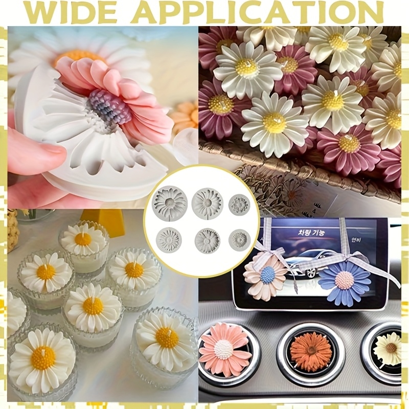 6 Pieces，Sunflower Daisy Silic - огляд і ціна Resin Craft Ideas