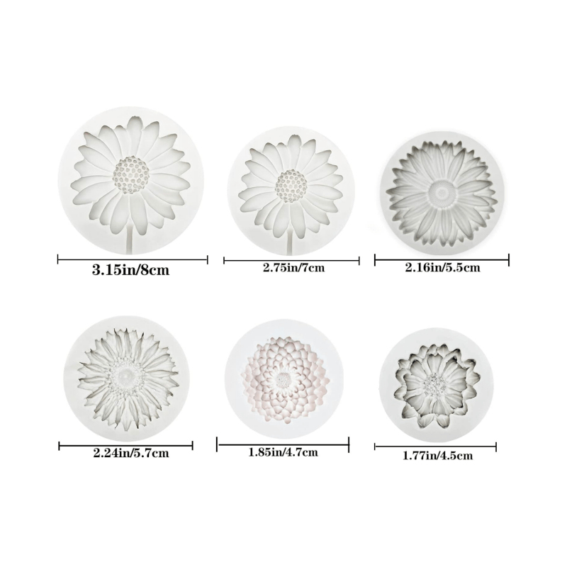 6 Pieces，Sunflower Daisy Silic - огляд і ціна Resin Craft Ideas
