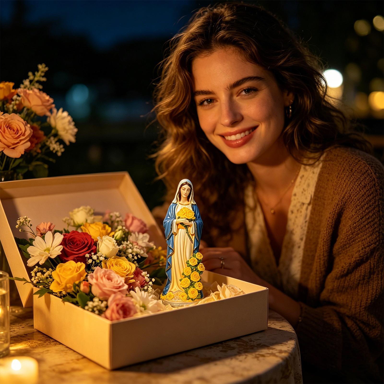 Virgin Mary Solar Statue Garde - огляд і ціна Crafting Resin