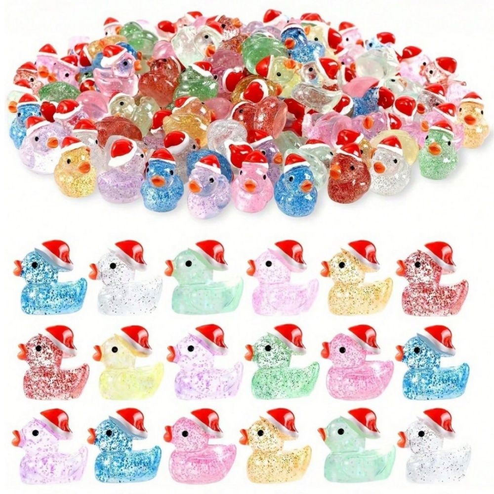 50Pcs Christmas Duck Gift Set  - огляд і ціна Resin Glitter Pack