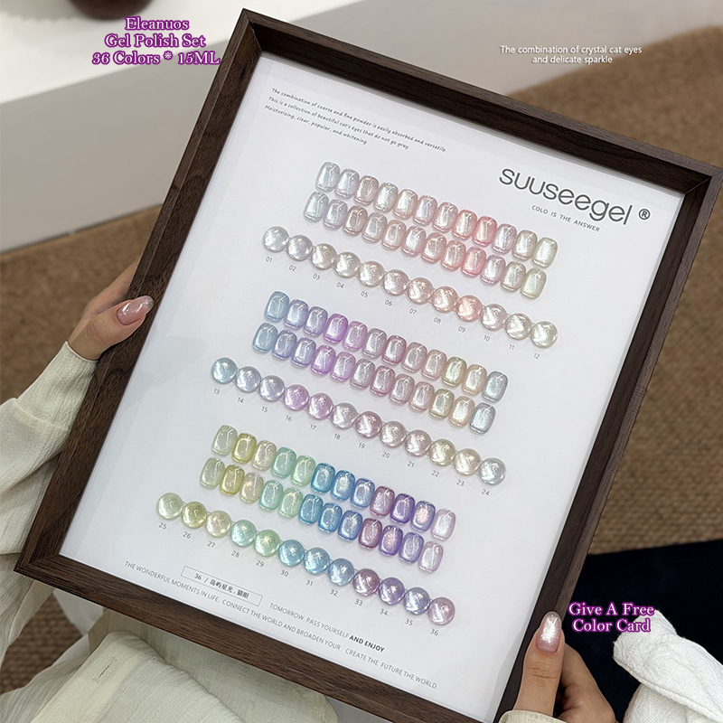 36 Colors Cat Eye Gel Polish S - огляд і ціна Resin Glitter Pack