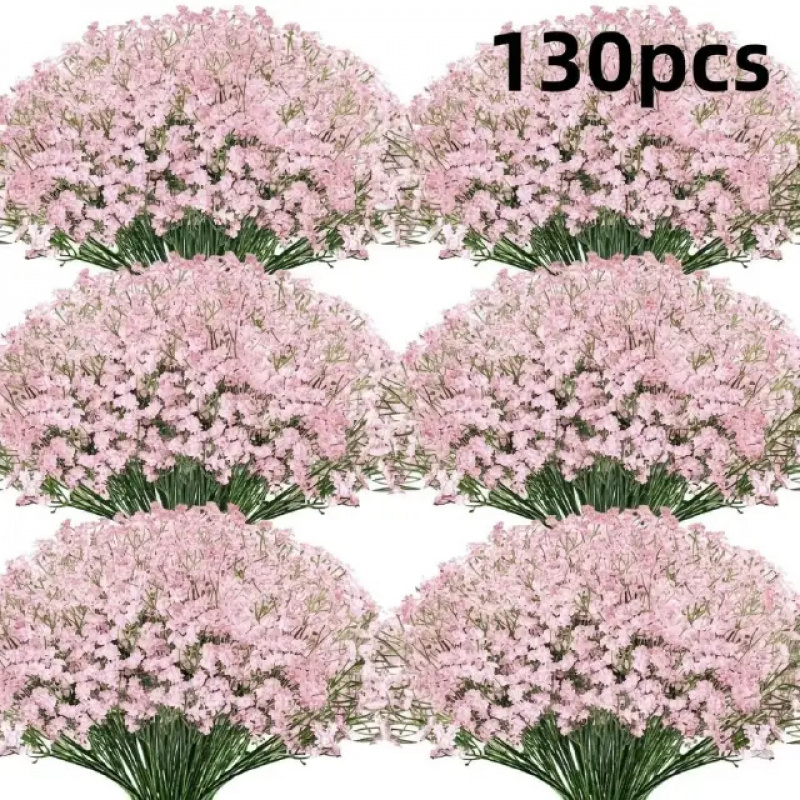 130-Stem Pink Gypsophila Artif - огляд і ціна Dried Flower Bulk